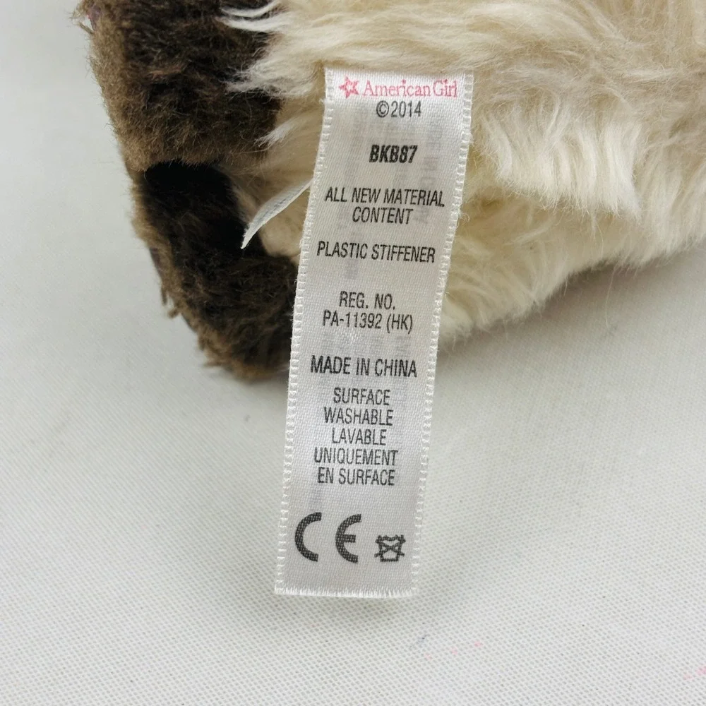 American Girl Himalayan Kitten Cat Plush Siamese Poseable Cream Brown 2014